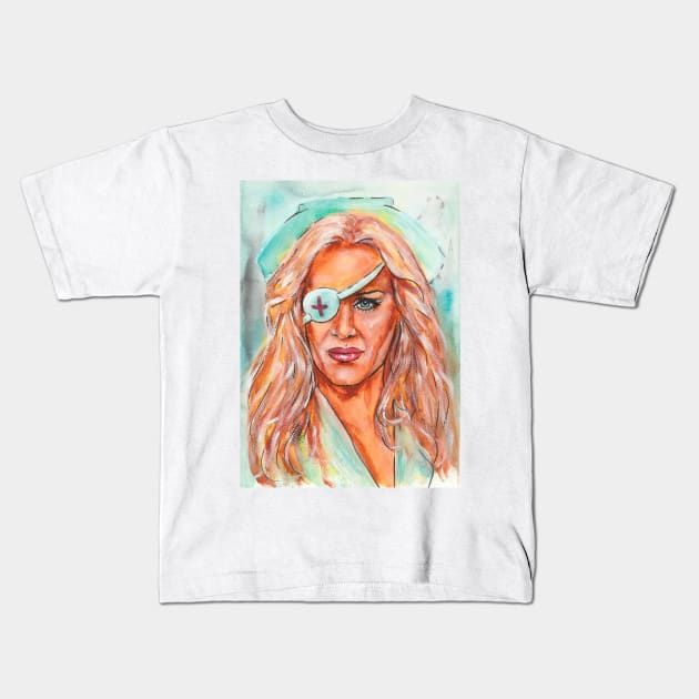 Daryl Hannah Kids T-Shirt by Svetlana Pelin